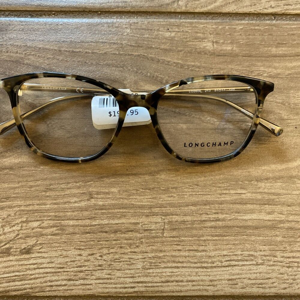 Longchamp Eyeglasses LO2606 Black Brown Gold Marchon Animal print